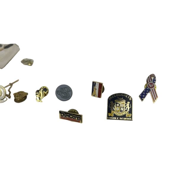 Vintage Lapel Pin Lot of 30+ Skunk, Military, Flag, Dualite, Feet, Brid, Realtor - Picture 9 of 16